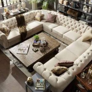 U SHAPED CHESTERFIELD EXECUTIVE COUCH