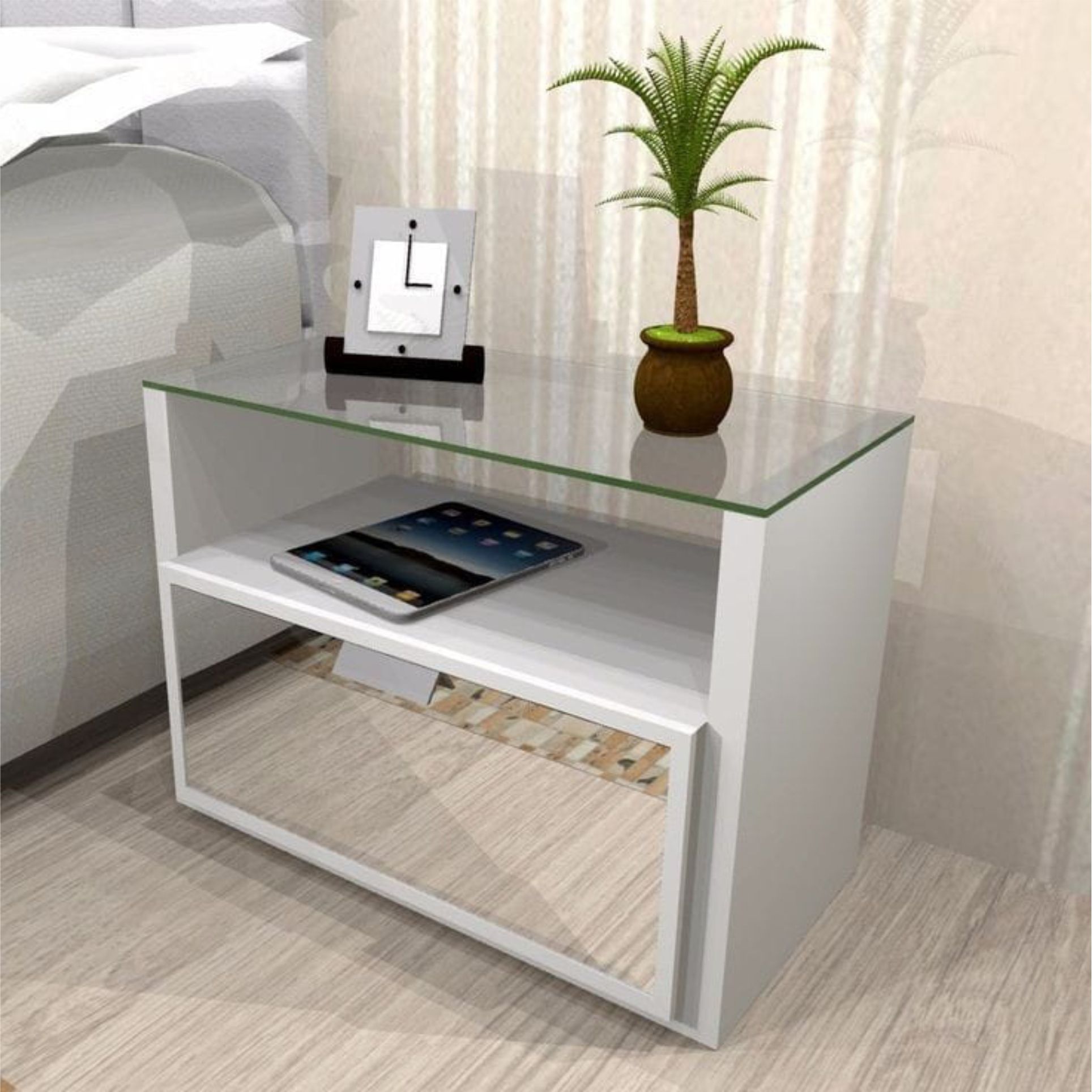 LEONARDO'S MIRROR FINISH PEDESTALS PAIR