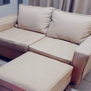 BACHELOR'S 2 SEATER GOUCH AND OTTOMAN