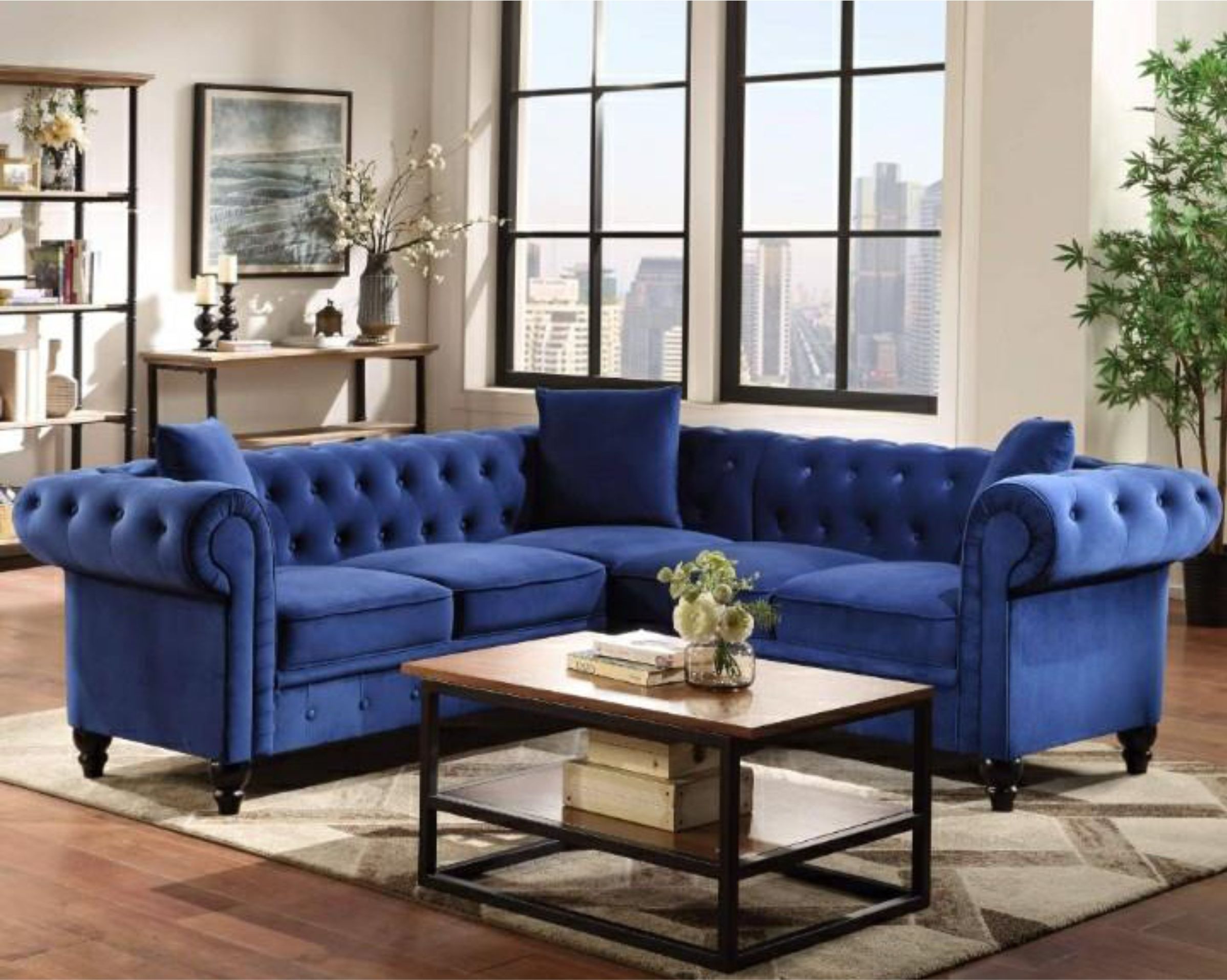 ROONEY'S L-SHAPED CHESTERFIELD